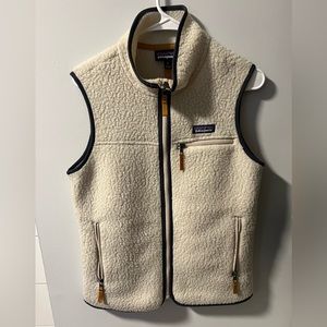 Women's Retro Pile Fleece Vest - Pelican - Small